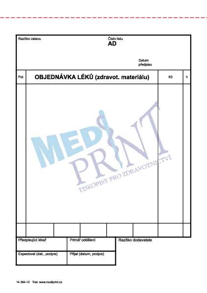 Objednávka léků  NCR
