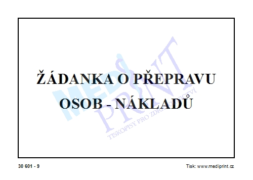 Žádanka o přepravu